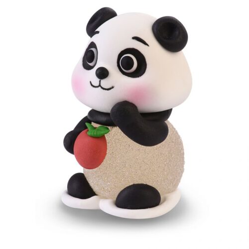 Suikerdecoratie panda met appel - afbeelding 2