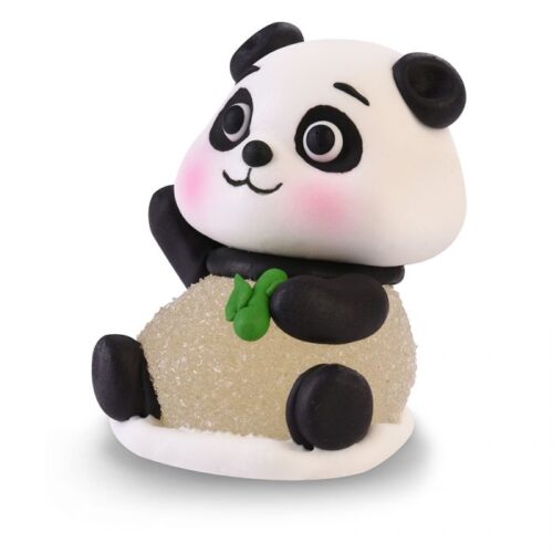 Suikerdecoratie panda met bamboe - afbeelding 2