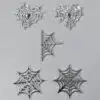 Caketopper halloween spiderweb acryl silver pk/6 bij cake, bake & love 1