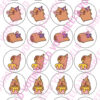 Eetbare cupcakeprint capibara 2 - 24 cupcake rondjes bij cake, bake & love 1