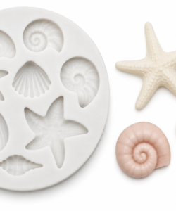 Siliconen mal zeesterren en schelpen bij cake, bake & love 7 Siliconen mal zeesterren en schelpen - afbeelding 2