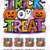 Eetbare taartprint trick or treat - 18 cm + 8 cupcake vierkantjes bij cake, bake & love 1