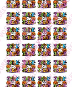 Eetbare Cupcakeprint Trick or Treat - 24 cupcake vierkantjes
