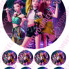 Eetbare taartprint kpop demon hunters - 18 cm rond rond + 8 cupcake rondjes bij cake, bake & love 1