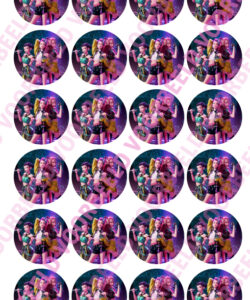 Eetbare Cupcakeprint KPop Demon Hunters- 24 cupcake rondjes