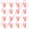 Eetbare cupcakeprint labubu happy birthday - 24 cupcake rondjes bij cake, bake & love 3