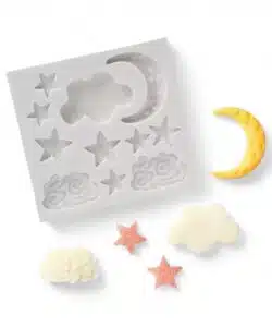 Siliconen mal Wolken, Sterren en Maan