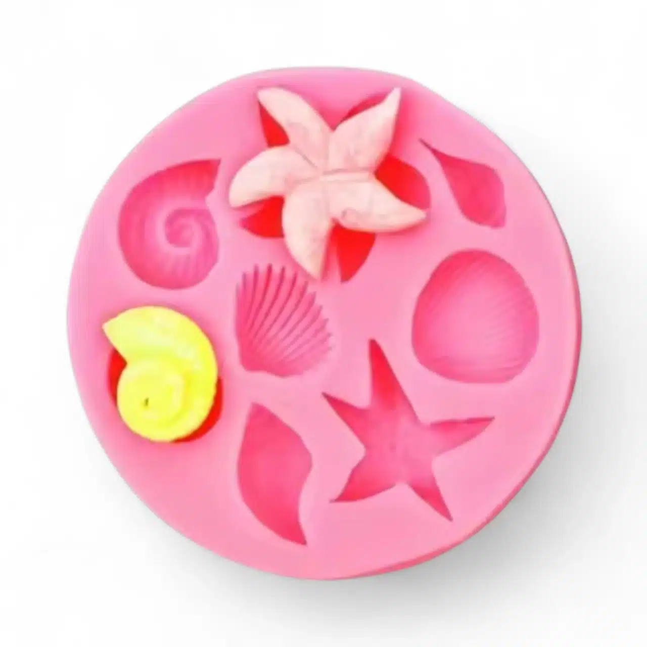 Siliconen mal zeesterren en schelpen bij cake, bake & love 6 Siliconen mal zeesterren en schelpen - afbeelding 2