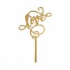Caketopper love acryl goud bij cake, bake & love 1
