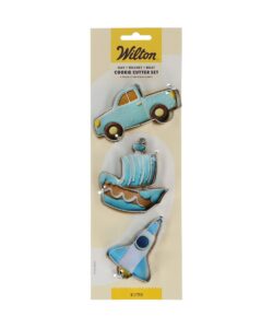 Wilton Koekjesuitsteker Auto - Raket - Schip set/3