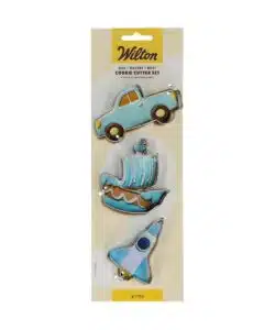 Wilton Koekjesuitsteker Auto - Raket - Schip set/3