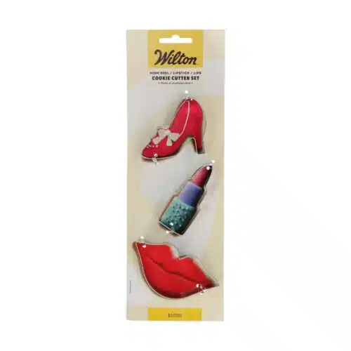 Wilton koekjesuitsteker hoge hak - lippenstift - lippen set/3