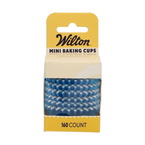 Wilton mini metallic baking cups blauw set/160 - afbeelding 2
