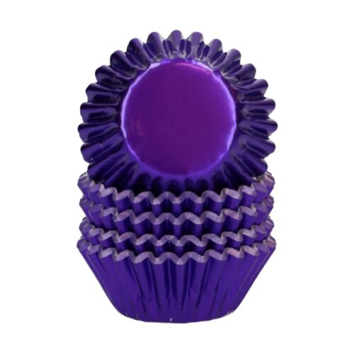 Wilton mini metallic baking cups paars set/160 - afbeelding 2
