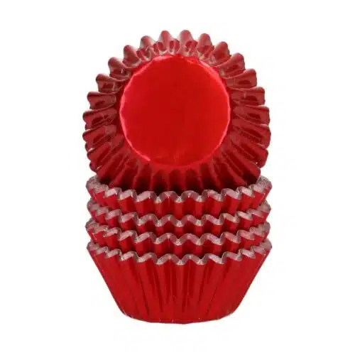 Wilton mini metallic baking cups rood set/160 - afbeelding 2