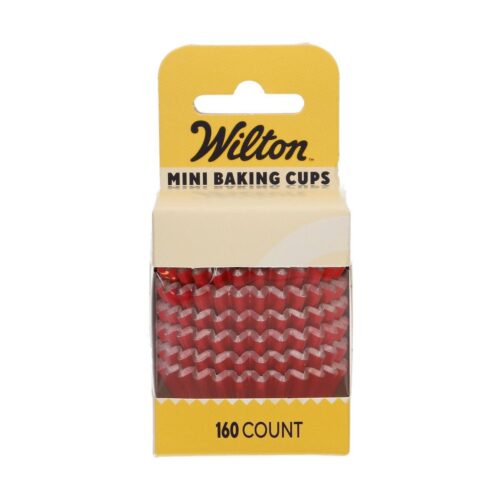 Wilton mini metallic baking cups rood set/160
