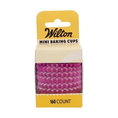 Wilton mini metallic baking cups roze set/160