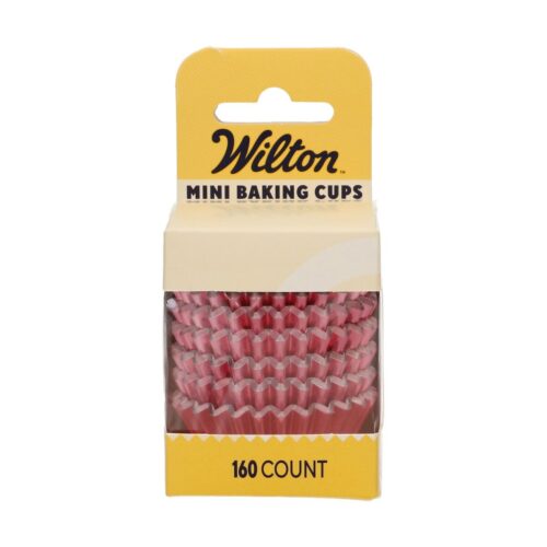 Wilton mini metallic baking cups rosé goud set/160
