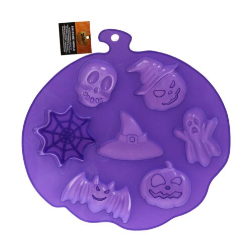 Wilton siliconen mould geest/heksenhoed/ vleermuis/pompoen/ doodskop/spinnenweb