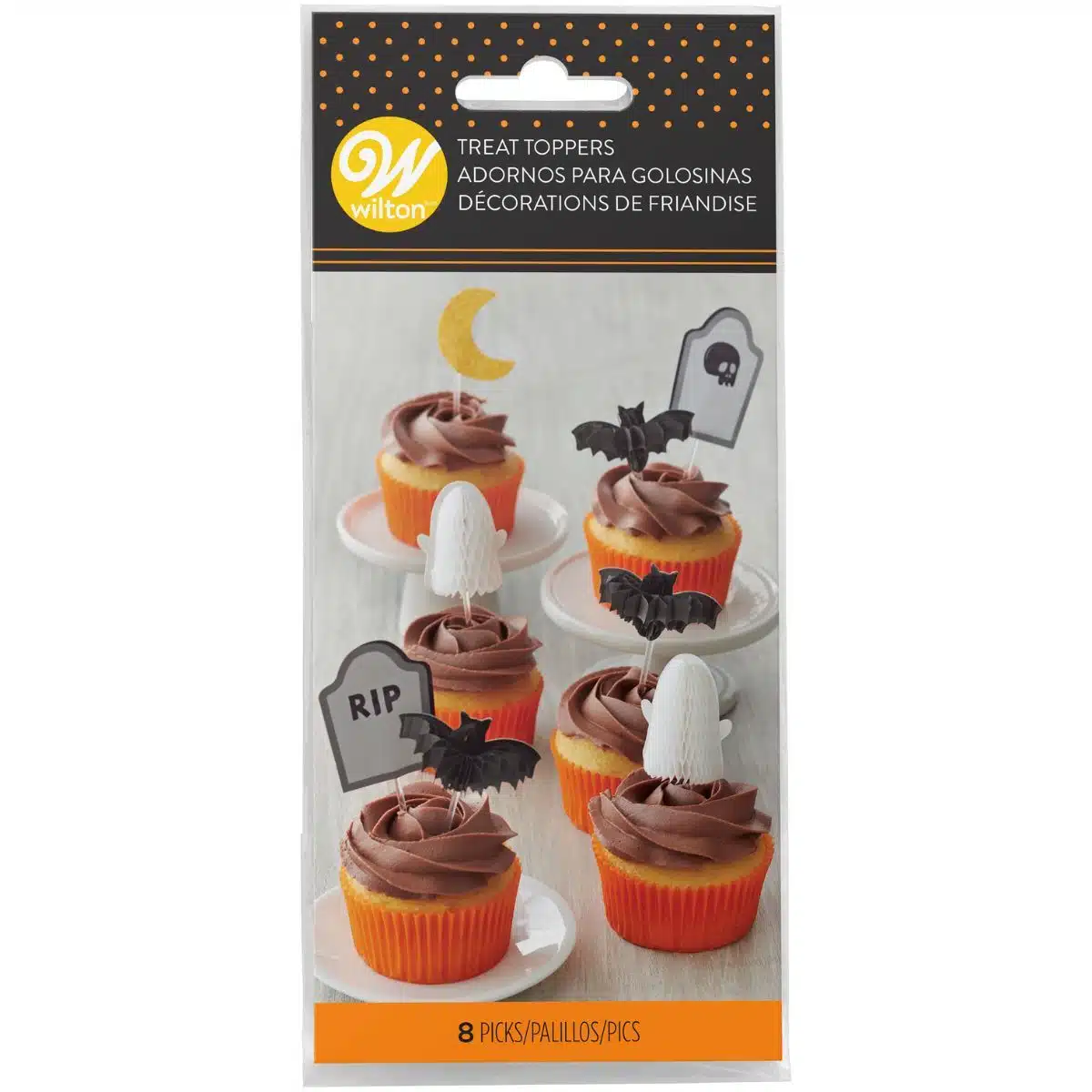 Wilton taart toppers halloween pk/8 bij cake, bake & love 5 Wilton taart toppers halloween pk/8