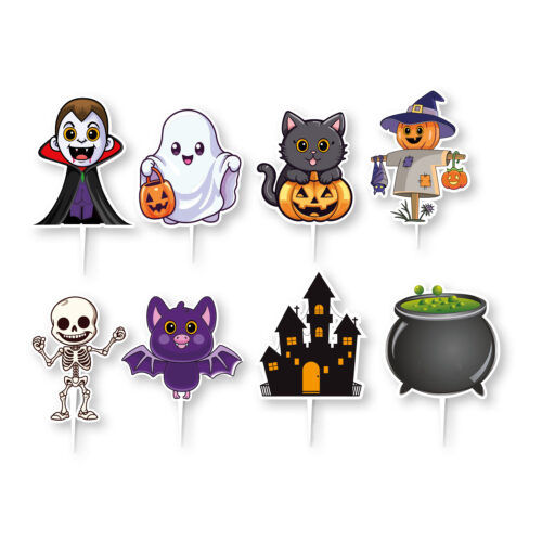 Dekora halloween cupcake prikkers pk/16