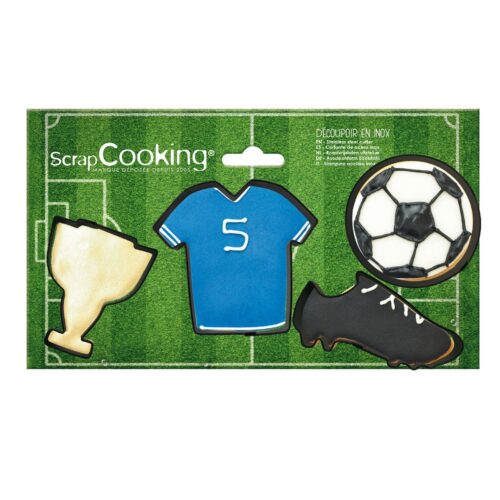 Scrapcooking voetbal uitstekers set/4