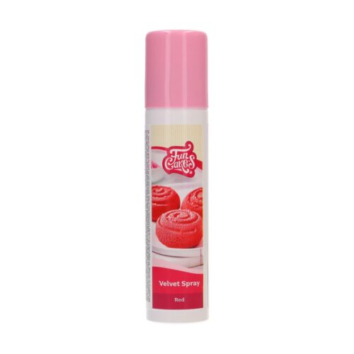 Funcakes fluwelen spray rood 100 ml