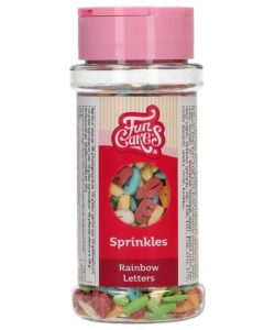 Funcakes sprinkle mix regenboog letters 50 g