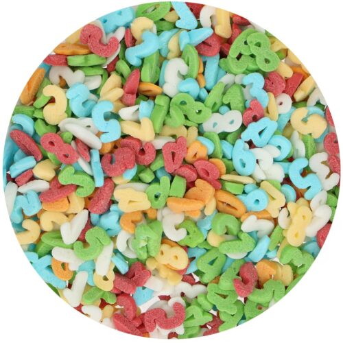 Funcakes sprinkle mix regenboog nummers 50 g - afbeelding 2