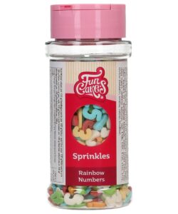 Funcakes sprinkle mix regenboog nummers 50 g