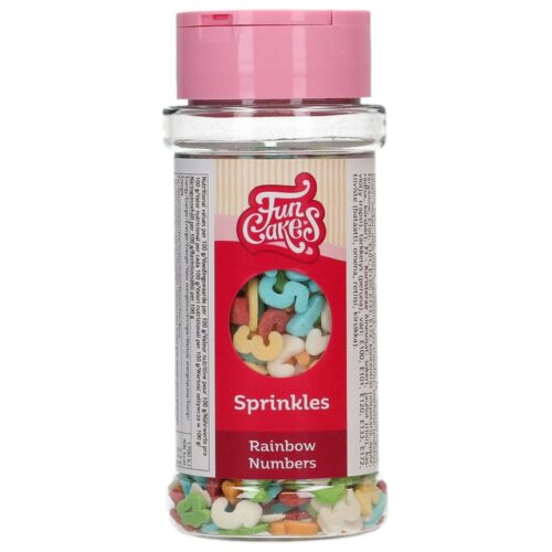 Funcakes sprinkle mix regenboog nummers 50 g