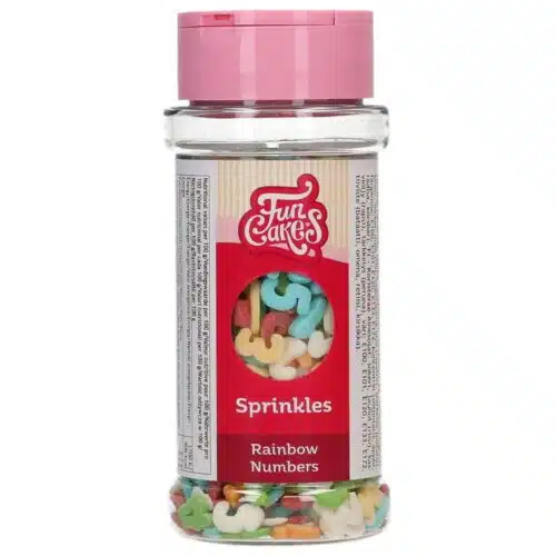 Funcakes sprinkle mix regenboog nummers 50 g