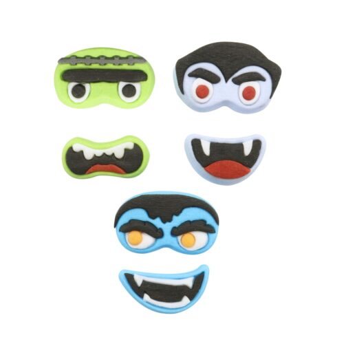 Pme halloween monster faces suikerdecoraties pk/12 - afbeelding 2