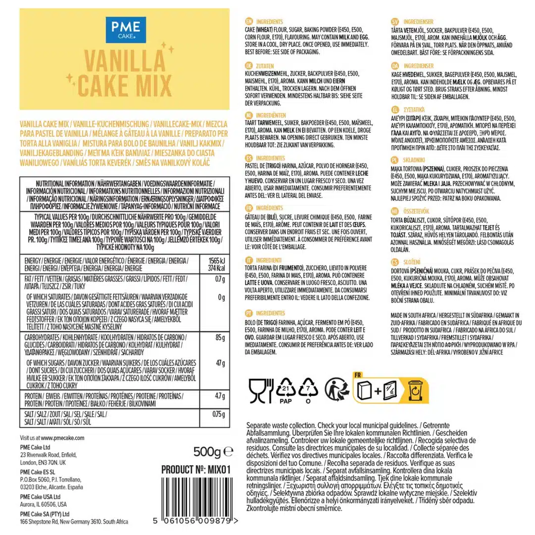 Pme vanille cake mix 500 gram bij cake, bake & love 8 Pme vanille cake mix 500 gram - afbeelding 4