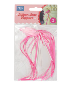 PME Lintstrik Taarttoppers roze pk/8