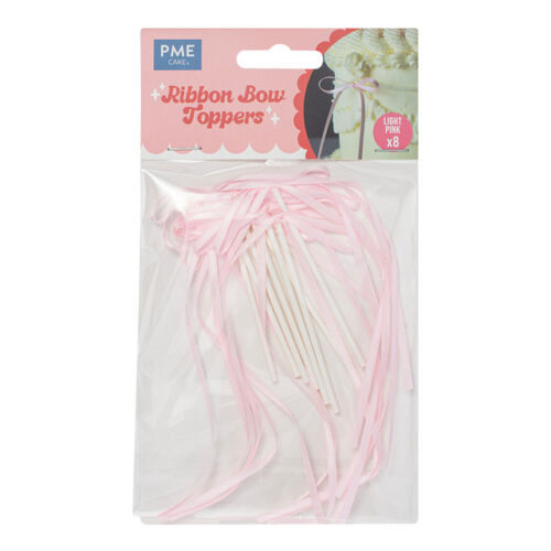 Pme lintstrik taarttoppers lichtroze pk/8