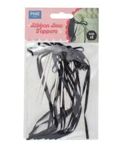 PME Lintstrik Taarttoppers Zwart pk/8