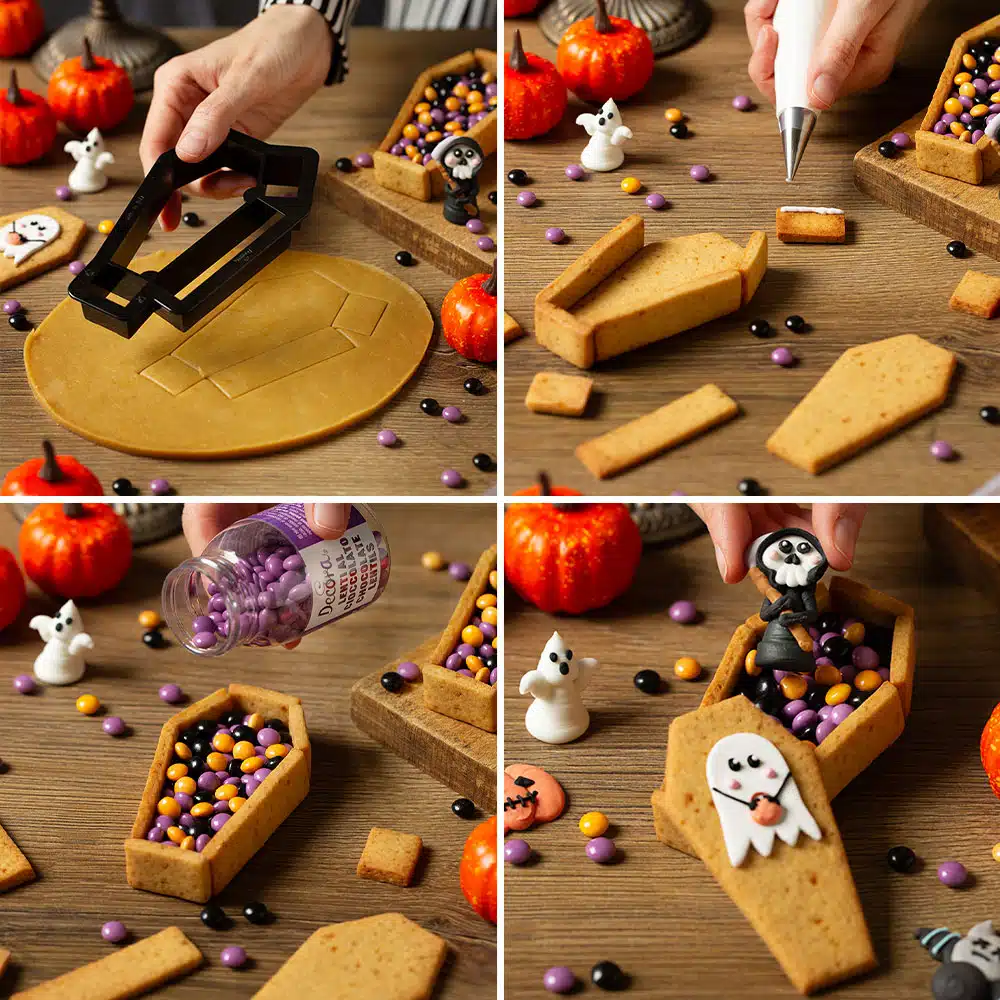 Halloween grafkist koekjes pakket bij cake, bake & love 6 Halloween grafkist koekjes pakket - afbeelding 2