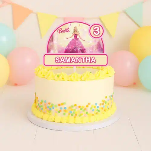 Gepersonaliseerde taarttopper - barbie