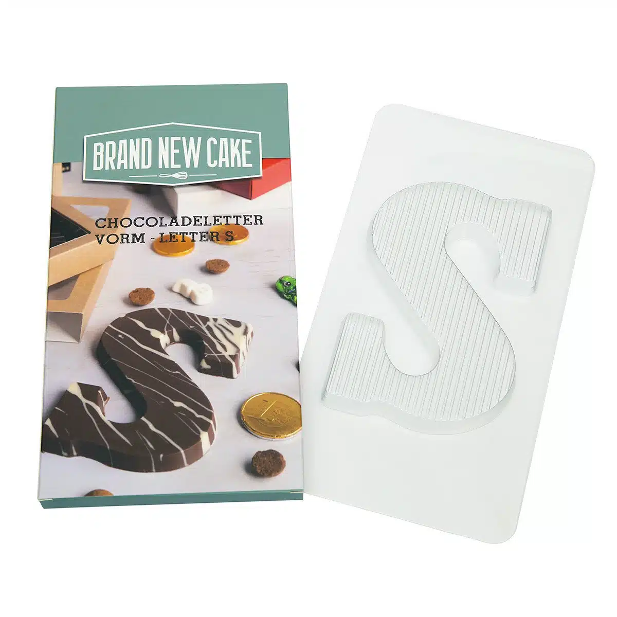Brand new cake chocoladeletter vorm 150g letter s