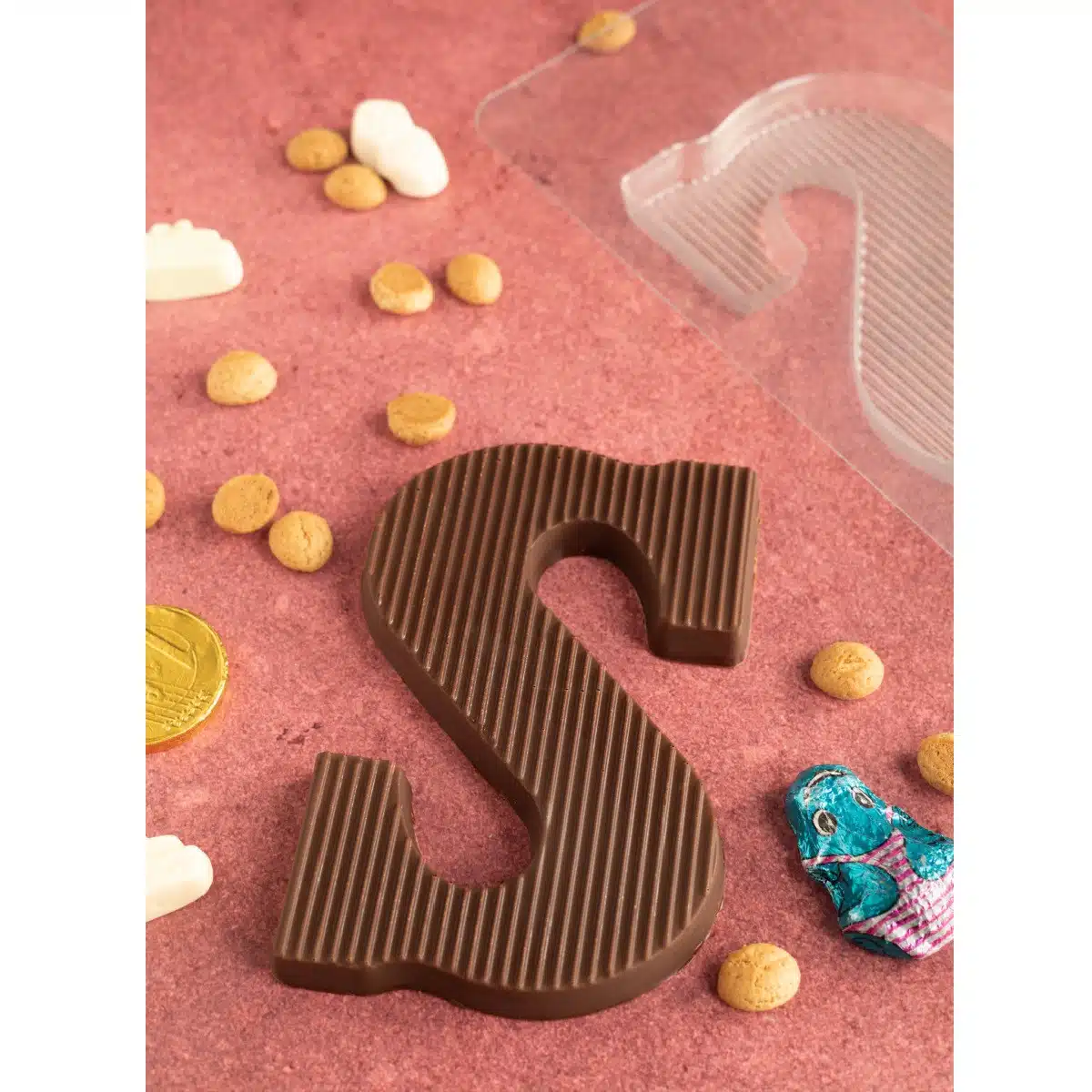 Brand new cake chocoladeletter vorm 150g letter s - afbeelding 5