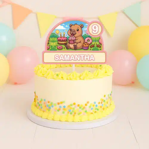Gepersonaliseerde taarttopper - capibara