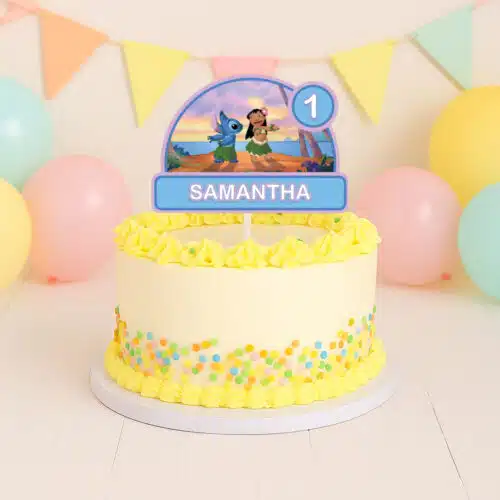 Gepersonaliseerde taarttopper - lilo & stitch