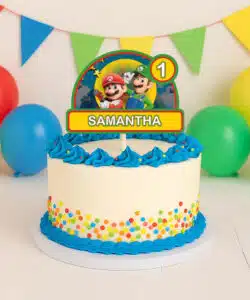Gepersonaliseerde Taarttopper - Mario Bros