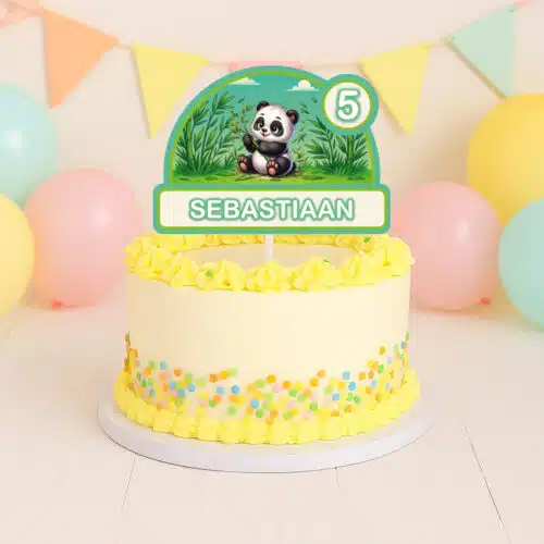 Gepersonaliseerde taarttopper - panda
