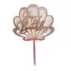 Caketopper happy birthday schelp parelmoer/rosé goud bij cake, bake & love 3
