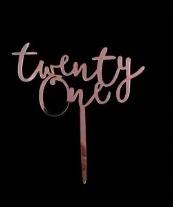 Caketopper Twenty One Silver