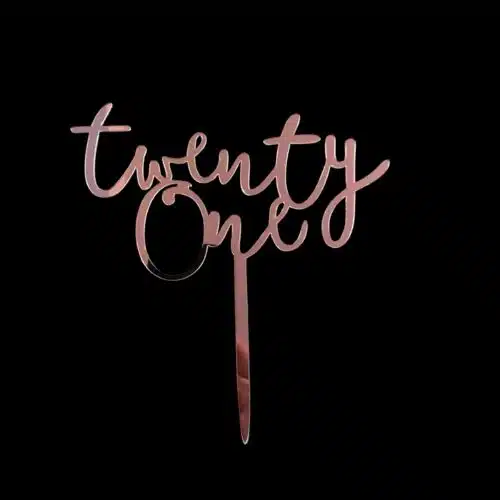 Caketopper twenty one silver