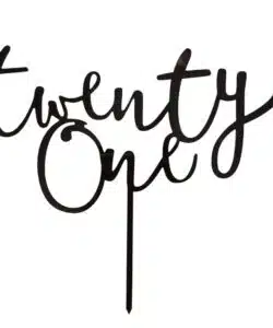 Caketopper Twenty One Black