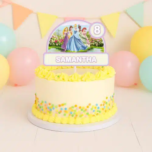 Gepersonaliseerde taarttopper - prinsessen